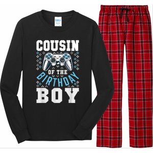 Cousin Of The Birthday Boy Matching Video Gamer Birthday Long Sleeve Pajama Set