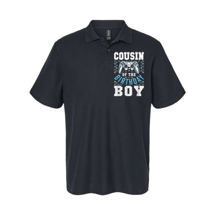 Cousin Of The Birthday Boy Matching Video Gamer Birthday Softstyle Adult Sport Polo