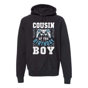 Cousin Of The Birthday Boy Matching Video Gamer Birthday Premium Hoodie