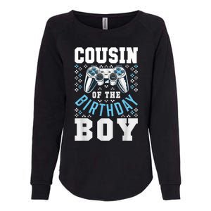 Cousin Of The Birthday Boy Matching Video Gamer Birthday Womens California Wash Sweatshirt