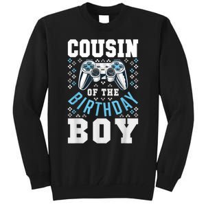 Cousin Of The Birthday Boy Matching Video Gamer Birthday Tall Sweatshirt