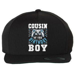 Cousin Of The Birthday Boy Matching Video Gamer Birthday Wool Snapback Cap