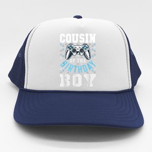 Cousin Of The Birthday Boy Matching Video Gamer Birthday Trucker Hat