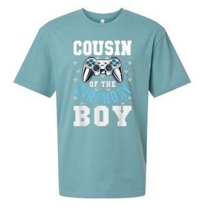 Cousin Of The Birthday Boy Matching Video Gamer Birthday Sueded Cloud Jersey T-Shirt