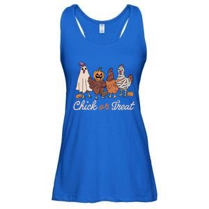 Chick Or Treat Halloween Witch Spooky Chicken Ladies Essential Flowy Tank