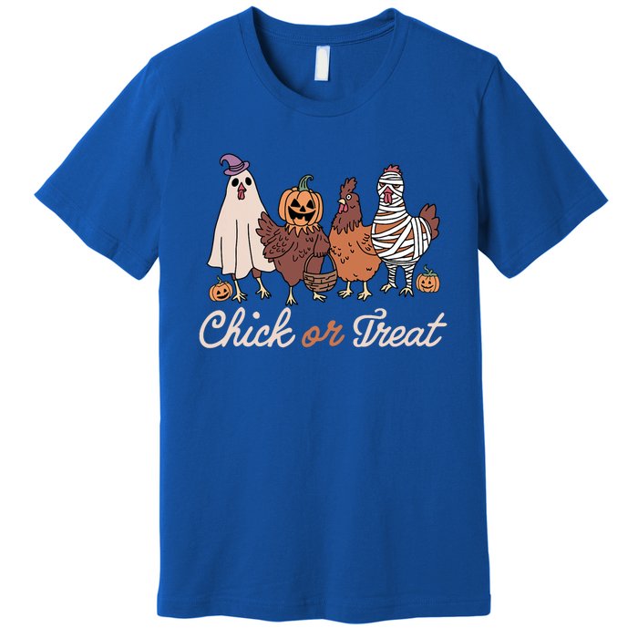 Chick Or Treat Halloween Witch Spooky Chicken Premium T-Shirt