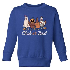 Chick Or Treat Halloween Witch Spooky Chicken Toddler Sweatshirt