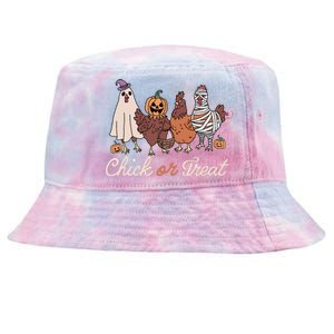 Chick Or Treat Halloween Witch Spooky Chicken Tie-Dyed Bucket Hat