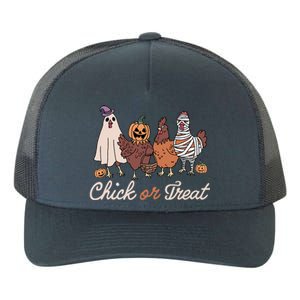 Chick Or Treat Halloween Witch Spooky Chicken Yupoong Adult 5-Panel Trucker Hat