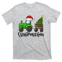 Christmas On The Farm Tractor Boy Farm Birthday Gifts T-Shirt