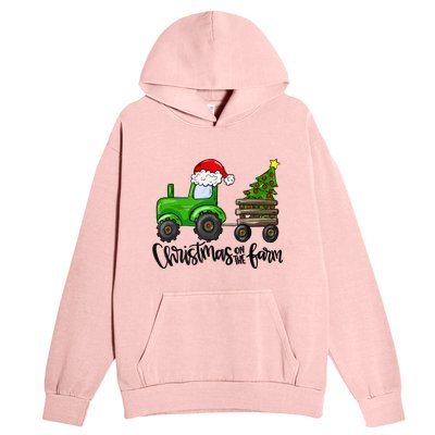 Christmas On The Farm Tractor Boy Farm Birthday Gifts Urban Pullover Hoodie