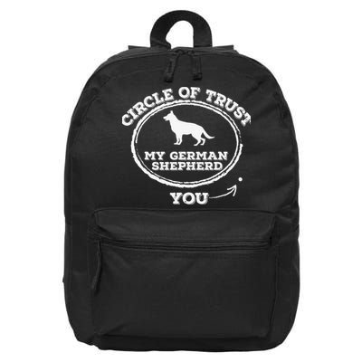 Circle Of Trust Funny German Shepherd 16 in Basic Backpack
