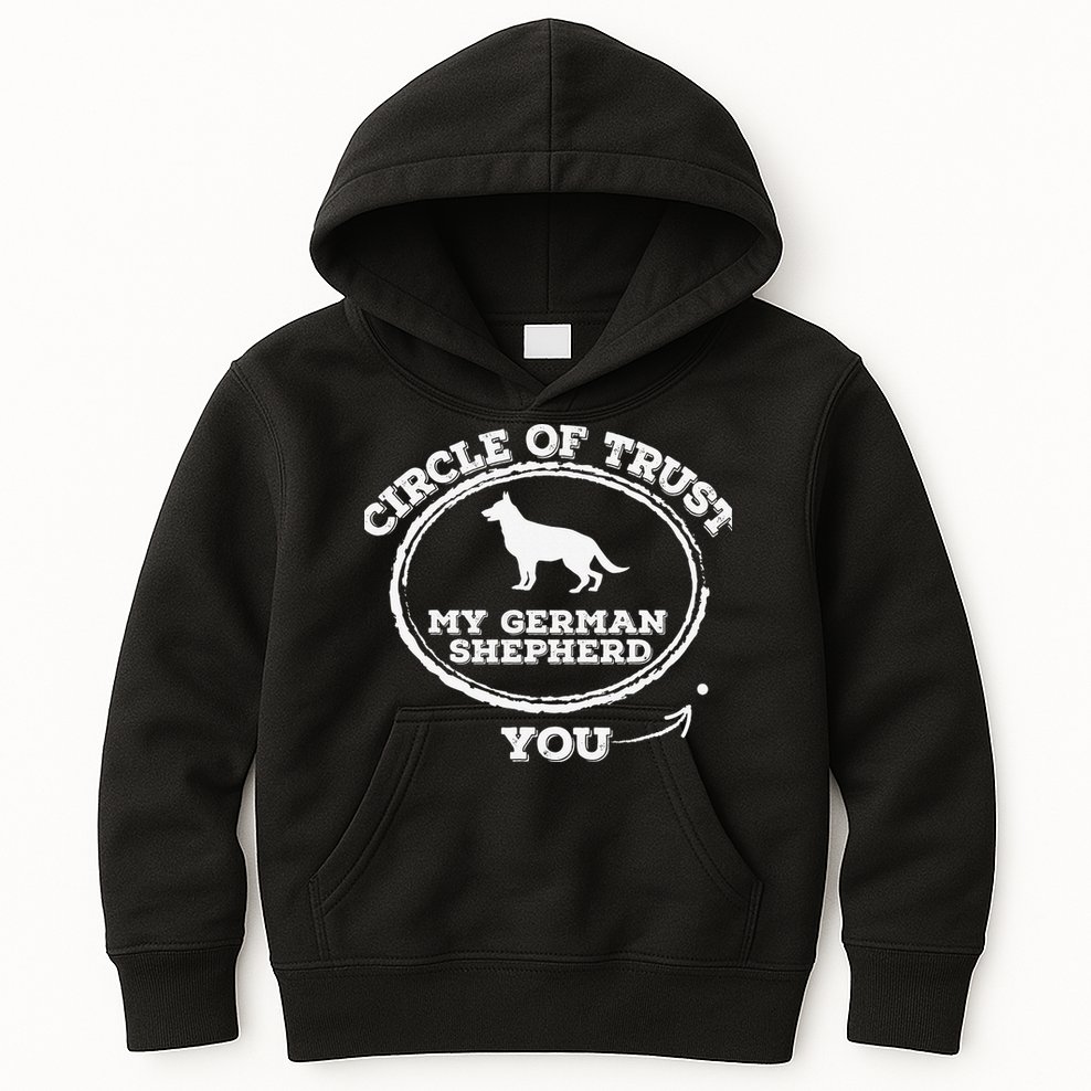 Circle Of Trust Funny German Shepherd Kids Hoodie