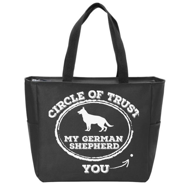 Circle Of Trust Funny German Shepherd Zip Tote Bag