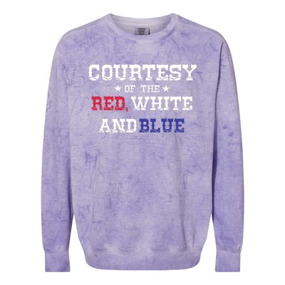 Courtesy Of The Red White And Blue Colorblast Crewneck Sweatshirt