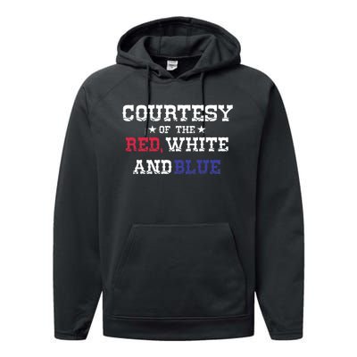 Courtesy Of The Red White And Blue Performance Fleece Hoodie