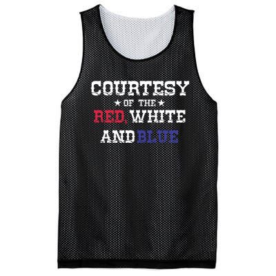 Courtesy Of The Red White And Blue Mesh Reversible Basketball Jersey Tank