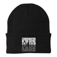 Coordinator Of The Entire Shit Show Funny Saying Sarcastic Beanie