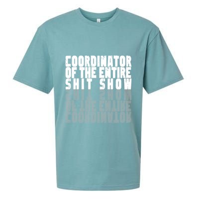 Coordinator Of The Entire Shit Show Funny Saying Sarcastic Sueded Cloud Jersey T-Shirt