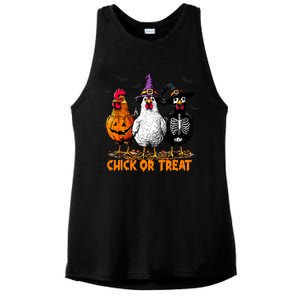 Chick Or Treat Spooky Chicken Witch Halloween Costume Ladies PosiCharge Tri-Blend Wicking Tank