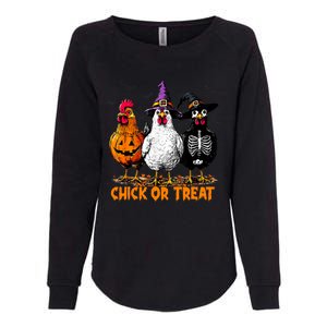 Chick Or Treat Spooky Chicken Witch Halloween Costume Womens California Wash Sweatshirt