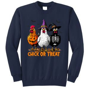 Chick Or Treat Spooky Chicken Witch Halloween Costume Tall Sweatshirt