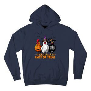 Chick Or Treat Spooky Chicken Witch Halloween Costume Tall Hoodie