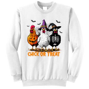 Chick Or Treat Spooky Chicken Witch Halloween Costume Sweatshirt