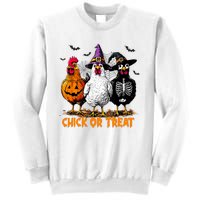 Chick Or Treat Spooky Chicken Witch Halloween Costume Sweatshirt