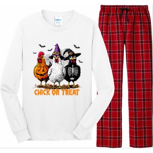 Chick Or Treat Spooky Chicken Witch Halloween Costume Long Sleeve Pajama Set