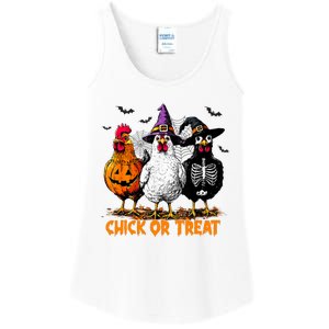 Chick Or Treat Spooky Chicken Witch Halloween Costume Ladies Essential Tank