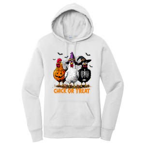 Chick Or Treat Spooky Chicken Witch Halloween Costume Women's Pullover Hoodie