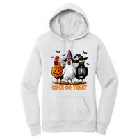 Chick Or Treat Spooky Chicken Witch Halloween Costume Women's Pullover Hoodie