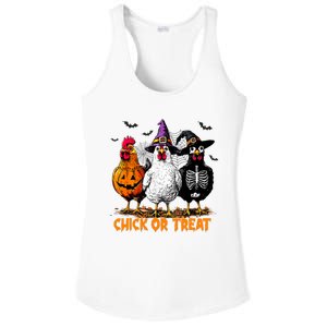 Chick Or Treat Spooky Chicken Witch Halloween Costume Ladies PosiCharge Competitor Racerback Tank