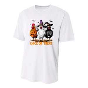 Chick Or Treat Spooky Chicken Witch Halloween Costume Youth Performance Sprint T-Shirt