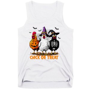 Chick Or Treat Spooky Chicken Witch Halloween Costume Tank Top