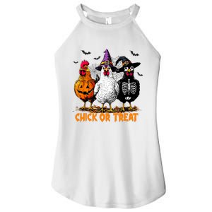 Chick Or Treat Spooky Chicken Witch Halloween Costume Women's Perfect Tri Rocker Tank