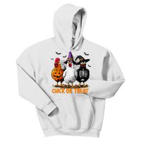 Chick Or Treat Spooky Chicken Witch Halloween Costume Kids Hoodie