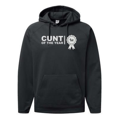 Cunt Of The Year Performance Fleece Hoodie