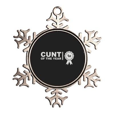 Cunt Of The Year Metallic Star Ornament