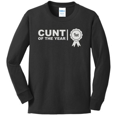 Cunt Of The Year Kids Long Sleeve Shirt