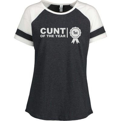 Cunt Of The Year Enza Ladies Jersey Colorblock Tee