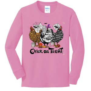 Chick Or Treat Kids Long Sleeve Shirt