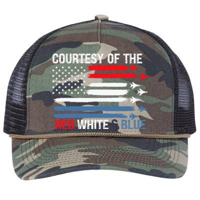 Courtesy Of The Red White And Blue Retro Rope Trucker Hat Cap