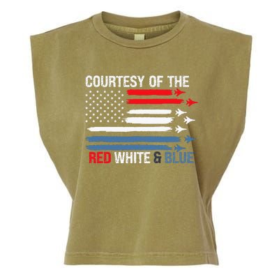 Courtesy Of The Red White And Blue Garment-Dyed Women's Muscle Tee