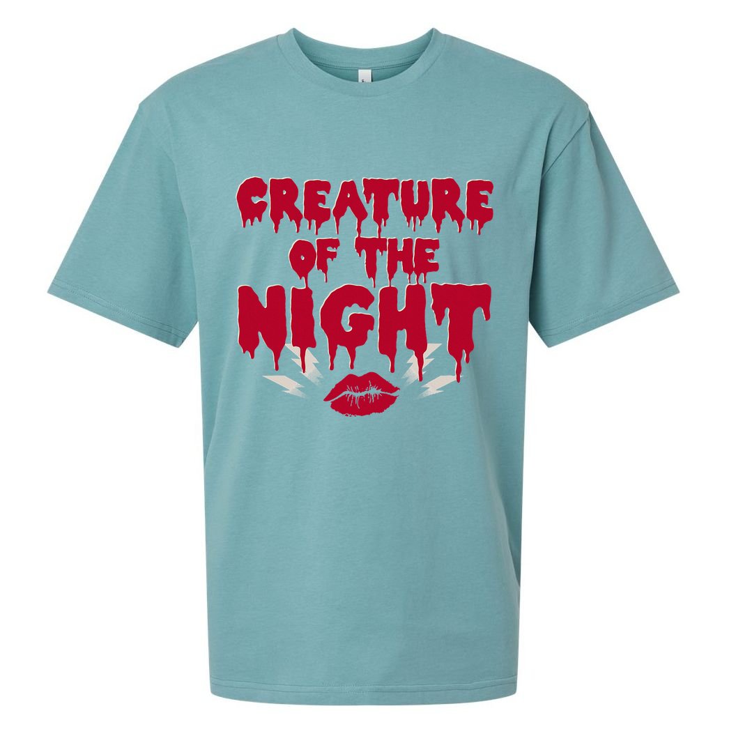 Creature Of The Night Rock Musical Horror Show Lips Sueded Cloud Jersey T-Shirt