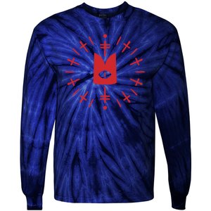 Cult Of The Lamb™ Eye Crown (Ritual) [Red] Tie-Dye Long Sleeve Shirt