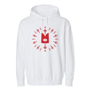 Cult Of The Lamb™ Eye Crown (Ritual) [Red] Garment-Dyed Fleece Hoodie