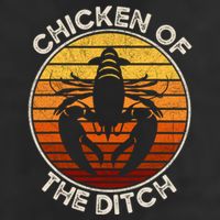 Chicken Of The Ditch Crawfish Boil Party Funny Cajun Lobster Adult Drive Performance Visor