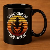 Chicken Of The Ditch Crawfish Boil Party Funny Cajun Lobster 11oz C Handle Ceramic Mug